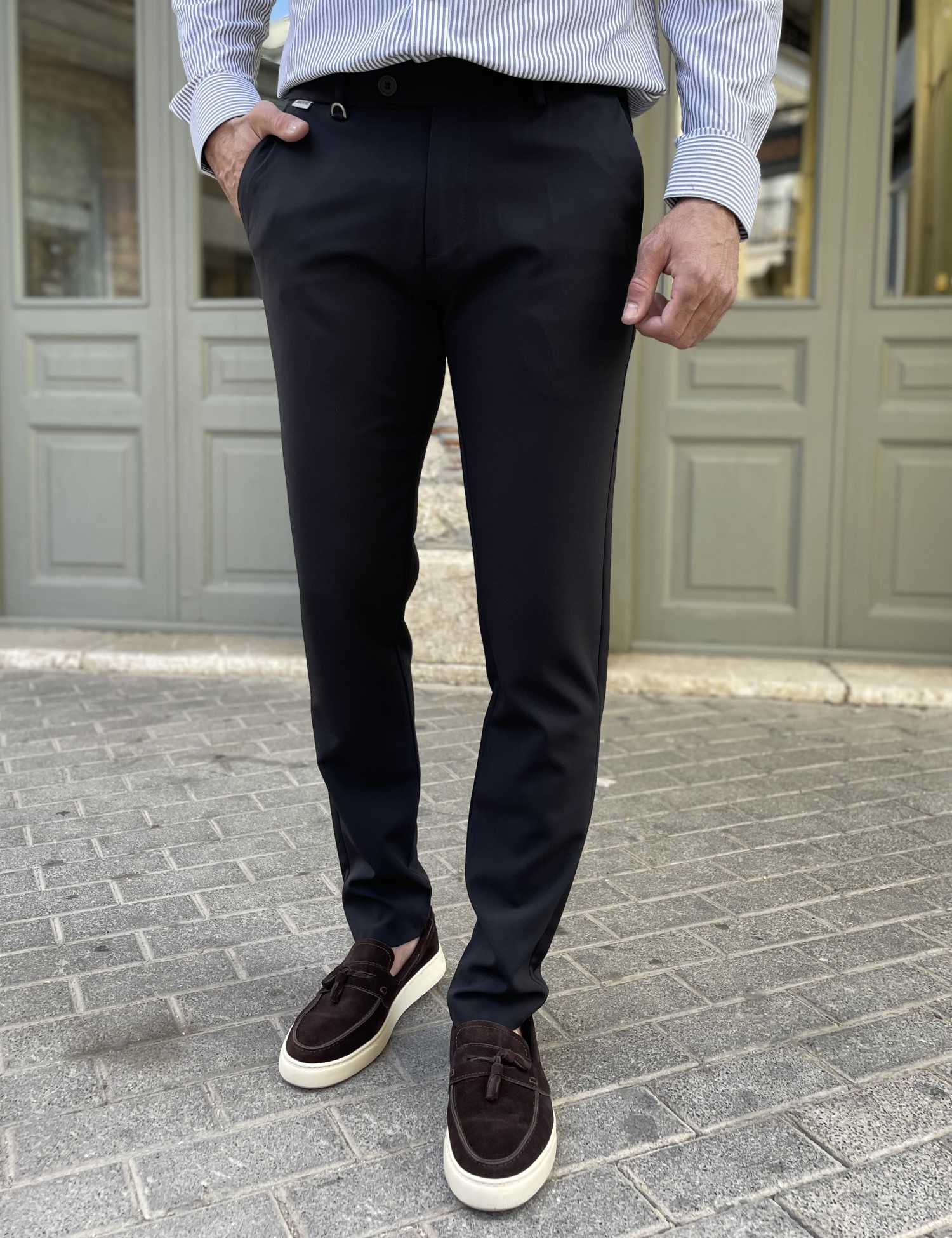 JOGGERMEN Joggermen ανδρικό μαύρο υφασμάτινο παντελόνι 2014